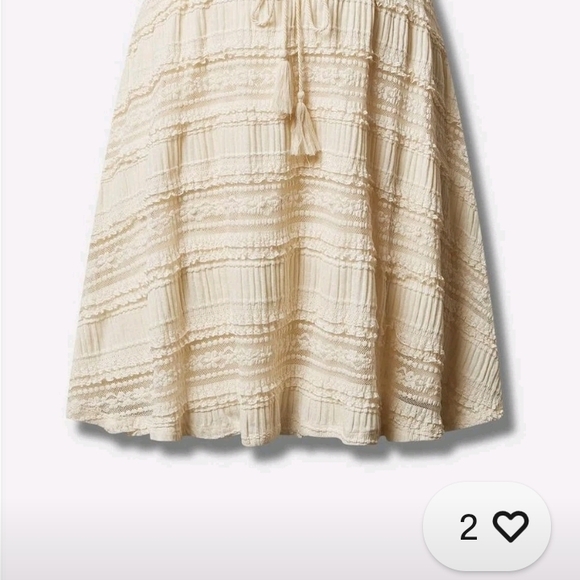 Torris Elegant Cream Crochet Skirt . NWT - Picture 1 of 7